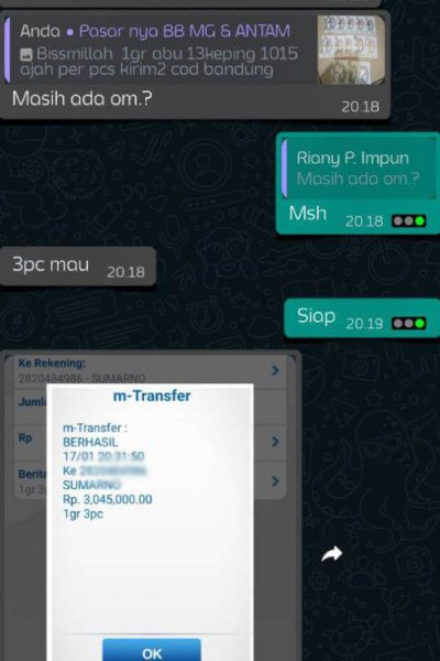 Testimoni konsumen Jual Beli Emas Cirebon