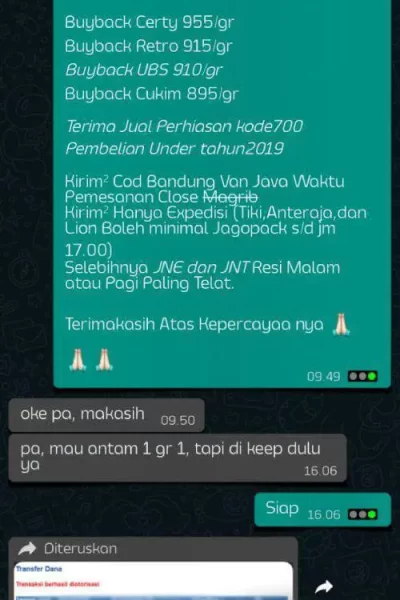 Testimoni Konsumen - Jual Beli Emas Bandung